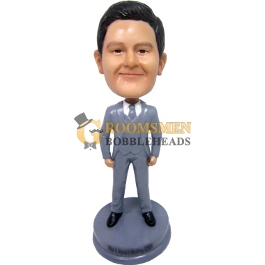 groomsmen bobblehead in suit and vest gifts